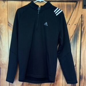 Adidas Black Pullover with White Stripes